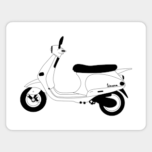 Vespa ET2/ET4 Black Outline Magnet